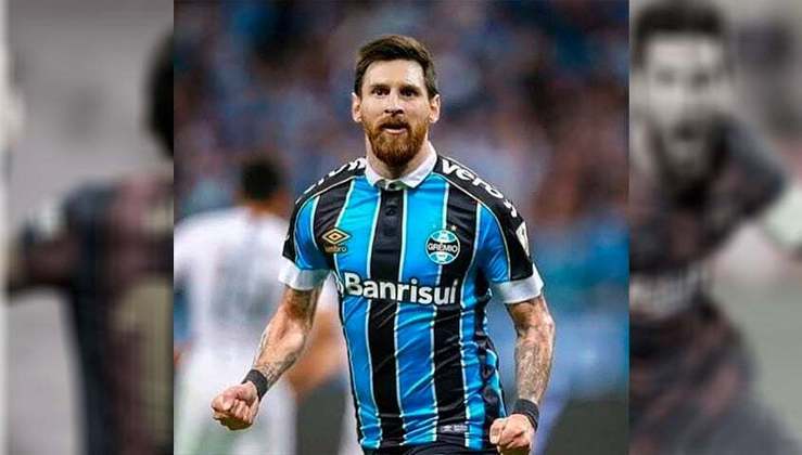 Dupla Lionel Messi e Suárez no Grêmio? Torcedores fazem montagens e sonham com contratação do craque argentino, de saída do PSG.