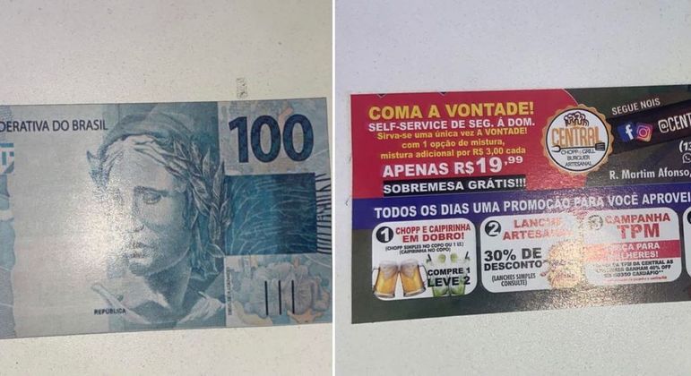 Dois suspeitos tentaram roubar o dinheiro sem perceber que era falso