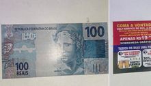 Dupla rouba notas de R$ 100 em restaurante, mas não percebe que eram usadas para propaganda