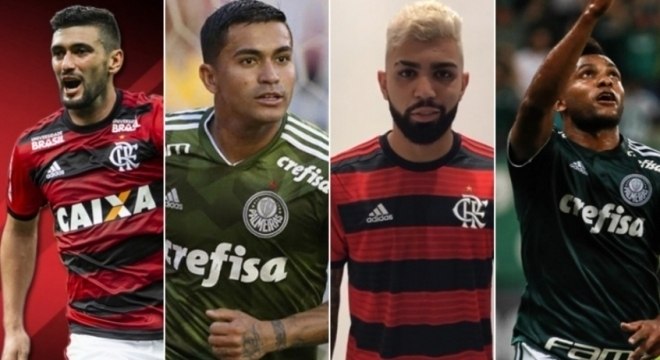 Flamengo e Palmeiras brigaram pelo título brasileiro nos últimos anos