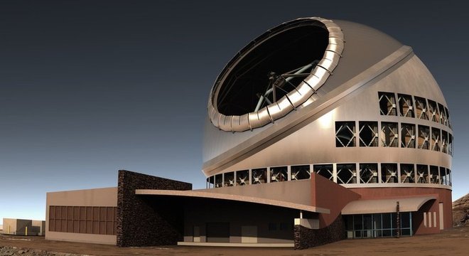 É assim que o Telescópio Trinta Metros (TMT, na sigla em inglês) ficaria se fosse construído
