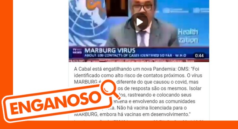 É enganoso que OMS alerta para nova pandemia