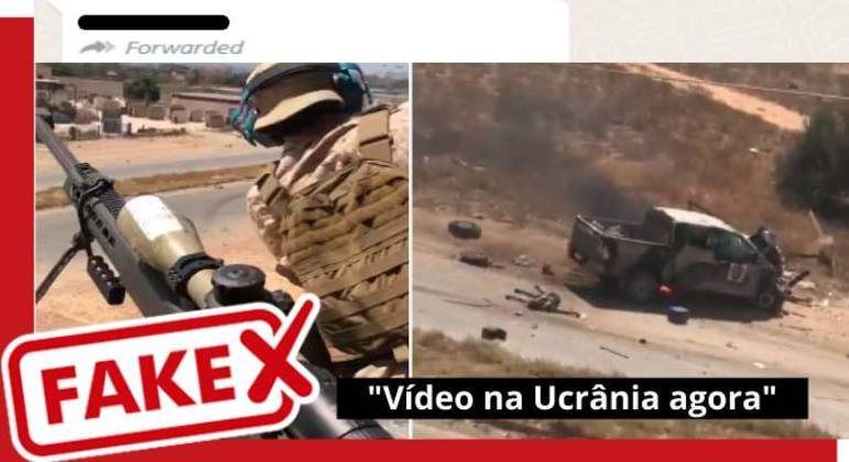 É falso que estas imagens de tiroteio e explosões tenham sido registradas na Ucrânia
