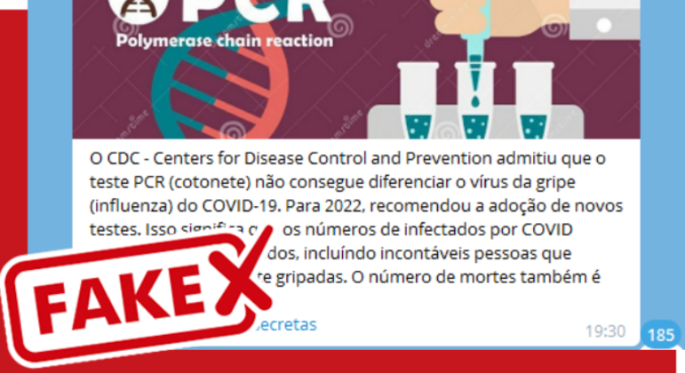 É fake que CDC admitiu que teste PCR não diferencia vírus da gripe e da Covid-19
