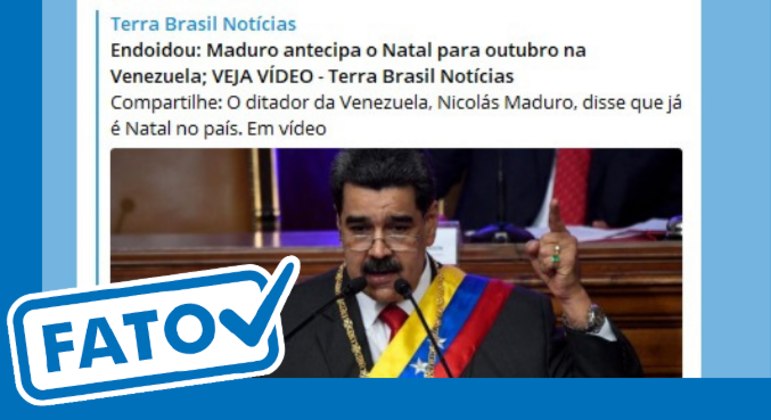 É fato que Maduro anunciou Natal antecipado na Venezuela