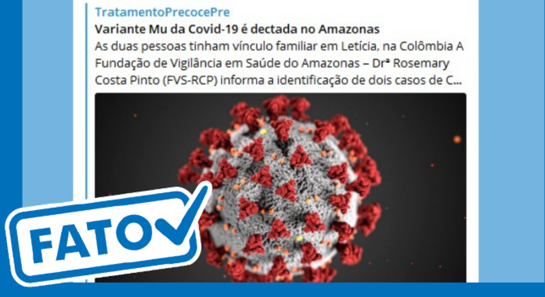 É fato que nova variante Mu foi detectada no Amazonas e em outras partes do Brasil. Mas ainda não é muito presente no país 