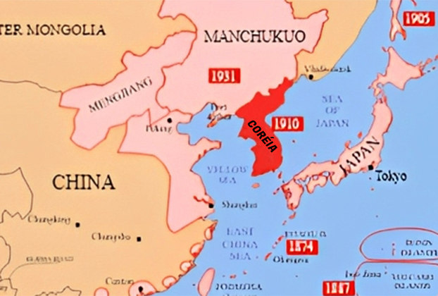 É que, até 1945, a Coreia do Sul existia junto com a Coreia do Norte como um único país. 