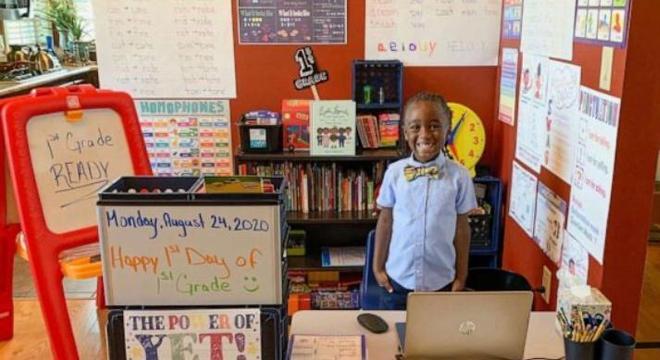 Bryce Latimer está estudando em casa e se sentindo na escola 