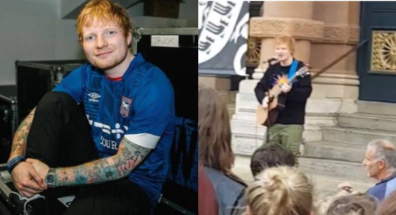 Ed Sheeran promoveu show grátis na Inglaterra
