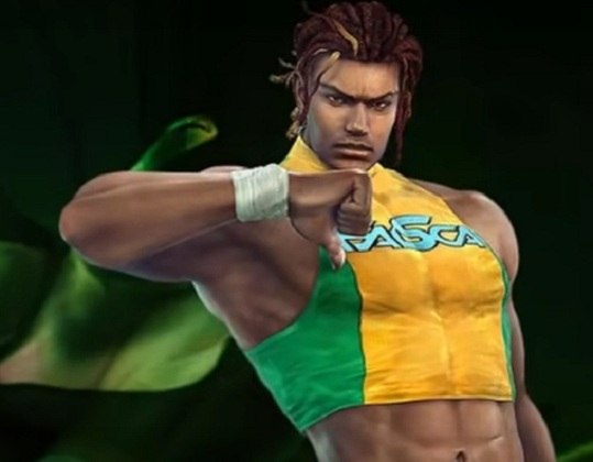 Eddy Gordo - Um dos personagens de Tekken, usa movimentos baseados em capoeiristas brasileiros. 