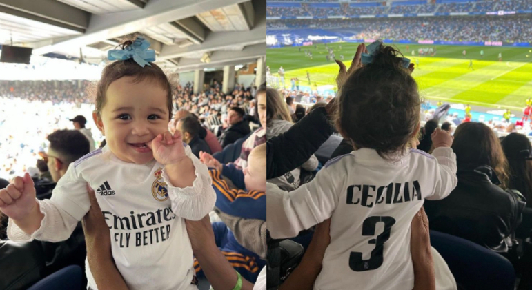 No dia 2 de abril, Militão levou Ceci para assistir a um jogo do Real Madrid no estádio. O jogador colocou uma camiseta com o número dele na pequena