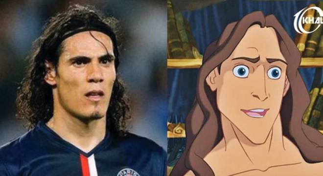 Edinson Cavani e Tarzan
