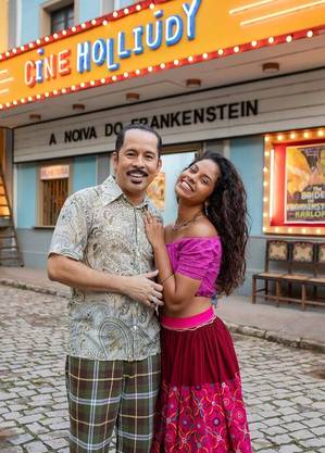 Edmilson Filho e Larissa Góes, protagonistas de Cine Holliúdy