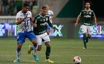 Zé Rafael, do Palmeiras, em jogo contra o Água Santa