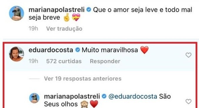 Comentário aumentou boatos de possível romance