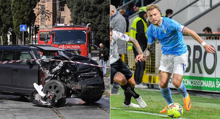 Ciro Immobile, craque da Itália convocado para Copa 2014, sofreu um acidente de carro neste domingo (16), em Roma. O veículo onde o jogador estava bateu em um bonde na ponte Giacomo Matteotti