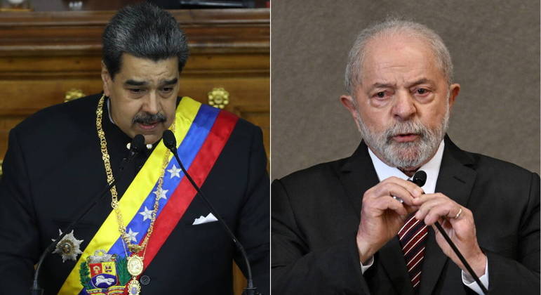 Nicolás Maduro, ditador da Venezuela, e Lula, presidente do Brasil