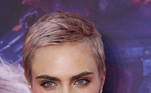 A atriz e modelo britânica Cara Delevigne posa com uma barba significativa. EFE / Sáshenka Gutiérrez

