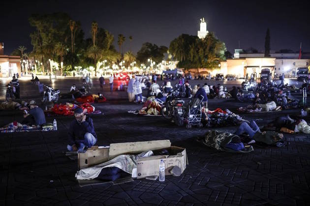 As praças ficaram abarrotadas, como a tradicional Jeema El Fna, em Marrakech