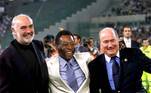 Rome (Italy), 25/05/2000.- (FILE) - The file picture dated 25 May 2000 shows (L-R) Scottish actor Sean Connery, Brazilian soccer legend Pele and FIFA President Joseph Blatter sharing a laugh at the Olympic Stadium in Rome, Italy. According to media reports on 31 October 2020, Sean Connery has died aged 90. (Cine, Brasil, Italia, Reino Unido, Roma) EFE/EPA/DANILO SCHIAVELLA