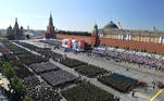 Moscow (Russian Federation), 24/06/2020.- Parade formations before a military parade, marking the 75th anniversary of the Nazi defeat, in Moscow, Russia, 24 June 2020. The Victory Day military parade normally is held on 09 May, the nation's most important secular holiday, but this year it was postponed due to the coronavirus pandemic. (Rusia, Moscú) EFE/EPA/MIKHAIL VOSKRESENSKIY / POOL MANDATORY CREDIT
