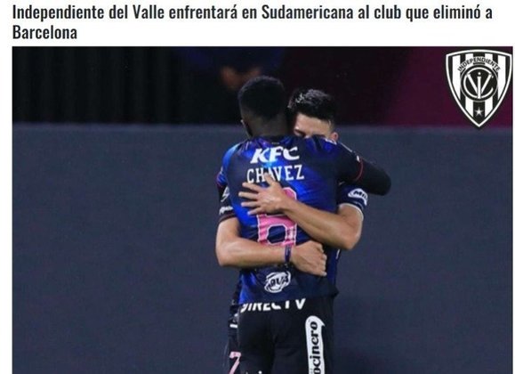 EL TELÉGRAFO (Equador) - 'O Independiente del Valle enfrentará na Sul-Americana o clube que eliminou o Barcelona (Lanús)' 