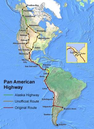 Ela se estende ao longo da costa Oeste do continente, sendo interrompida somente pela falha de Darièn, no Panamá, que tem 160 km de extensão. 