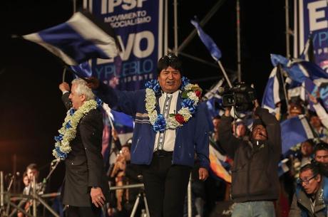 Evo Morales faz seu último comício antes da eleição
