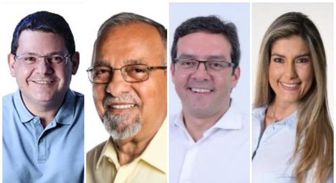 Os quatro candidatos com mais intenções de votos para prefeitura de Macapá