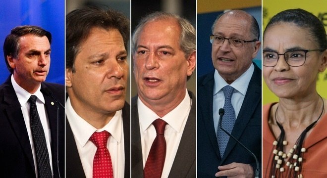 Bolsonaro, Haddad, Ciro, Alckmin e Marina entram na reta final da campanha