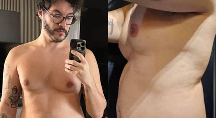 Eliezer fez um 'antes e depois' de seu corpo e chamou a atenção dos seguidores