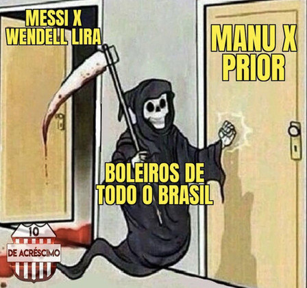 Eliminação de Prior em paredão com Manu rendeu memes com futebol