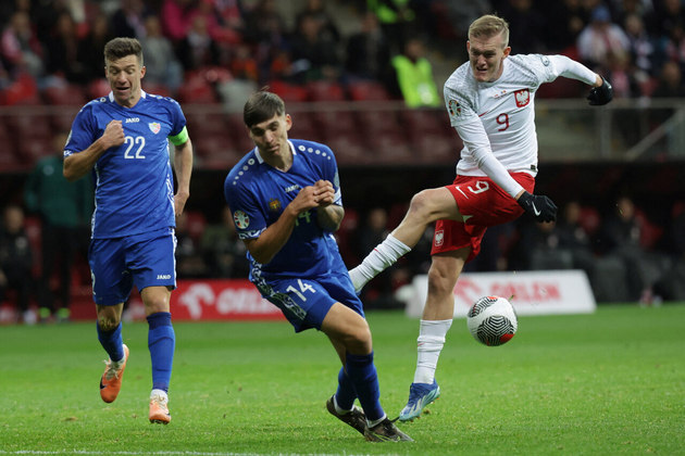 Em um jogo fraco tecnicamente, a Polônia, sem Lewandowski, que se recupera de uma lesão, apenas empatou em 1 a 1 com a Moldávia