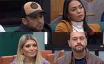 Já na primeira DR, Adryana e Albert votaram em Eliza e Hadballa. Apesar de nunca terem se confrontado em um quebra-power, foi possível notar a rivalidade entre os casais 