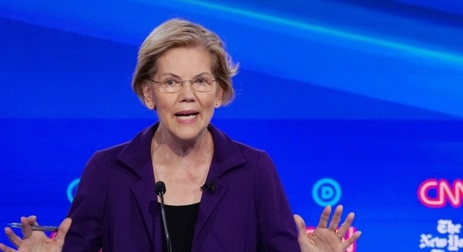 Elizabeth Warren, pré-candidata democrata à presidência dos Estados Unidos