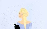 Já a personagem Elsa, de Frozen, se locomove por meio de uma cadeira de rodas