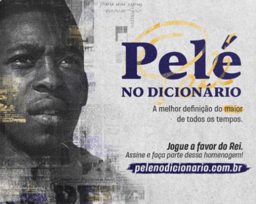 Em 26 de abril, após campanha com mais de 120 mil assinaturas, Pelé tornou-se oficialmente um verbete do dicionário Michaelis como sinônimo de excelência, tanto na versão digital quanto na impressa - Foto: Divulgação/Santos