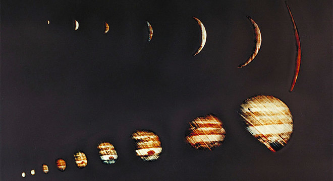 Em 4 de dezembro de 1973, a sonda Pioneer 10 da Nasa enviou imagens de Júpiter de alta resolução