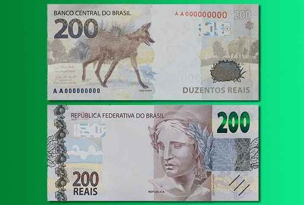 Em julho de 2020, o lobo-guará passou a figurar a nota de 200 reais. A nota foi lançada oficialmente em 02 de setembro de 2020, 