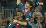 Em maio de 2005, Ronaldinho também foi responsável por dar a assistência para Lionel Messi marcar seu primeiro gol com a camisa blaugrana.