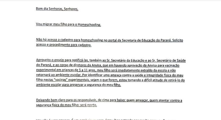 Em email, pai ameaça de morte diretores da Anvisa