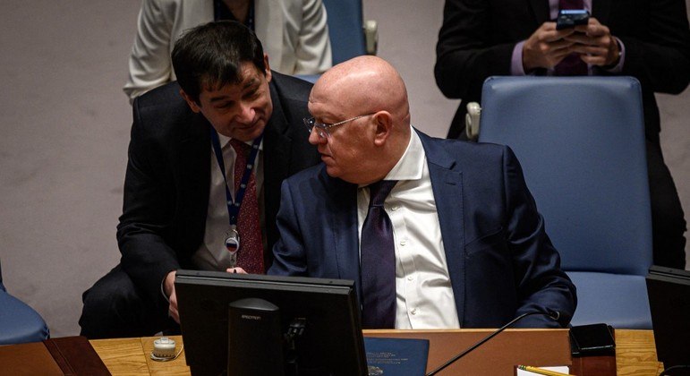 Chefe da diplomacia russa na ONU, Vasily Nebenzya