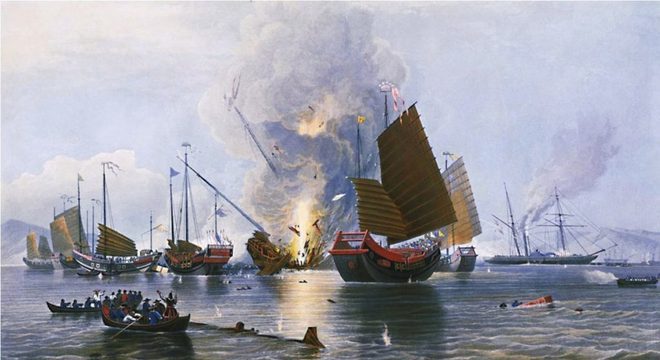 Embarcações na Guerra do Ópio 