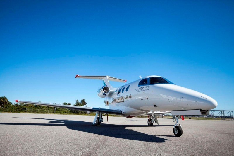 Embraer Phenom 100, da Emirates: exibição no Bahrain International Airshow