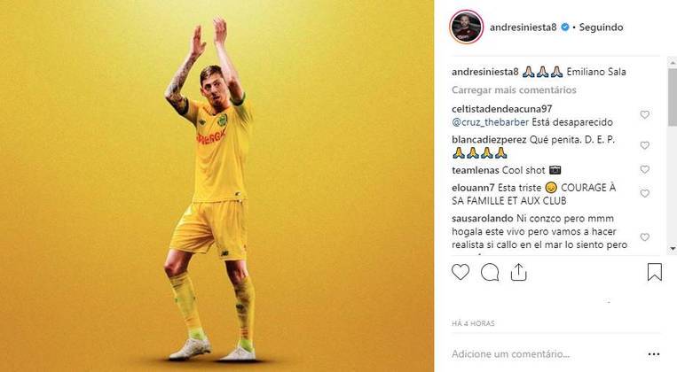 Emiliano Sala - Cristiano Ronaldo presta homenagem ao jogador argentino