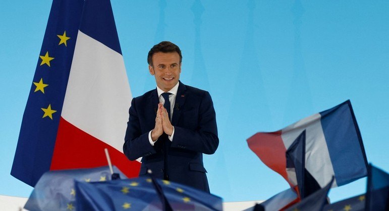 Macron disputou a eleição na França com a candidata da extrema direita Marine Le Pen
