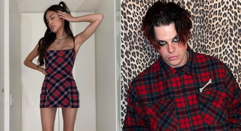 Mais xadrezFamosos como Olivia Rodrigo e Yungblud também são adeptos do xadrez, seja em um vestido curtinho leve, seja em uma jaqueta aflanelada para o frio