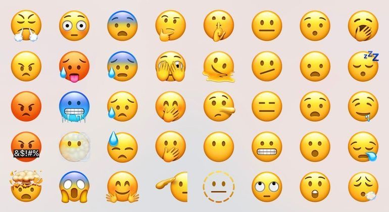 Existem 3.633 emojis disponíveis, incluindo todas as opções de modificador de tom de pele