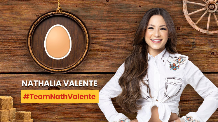 Por Nathalia Valente não comer carne, apenas ovos, a peoa apostou no emoji de ovo na internet. Os mais de 20 milhões de seguidores nas redes sociais usam a #TeamNathValente