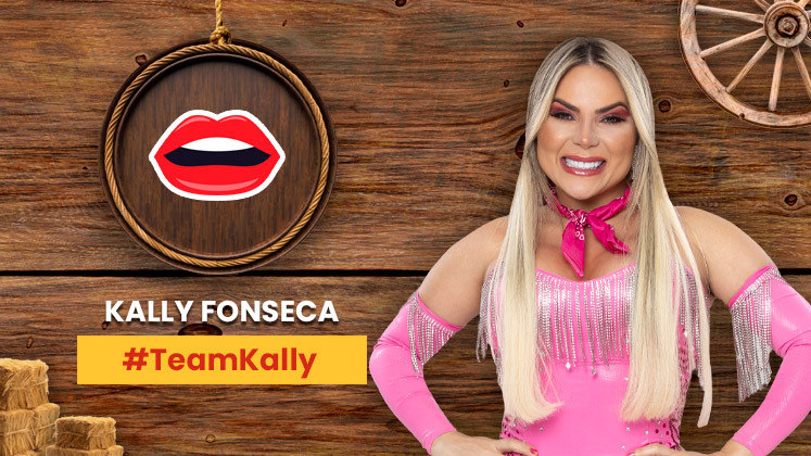 Kally Fonseca também fez uma brincadeira com seu nome, a cantora apostou no bordão 